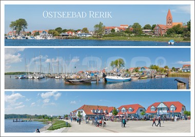 Postkarte Ostseebad Rerik 3 Panoramen 