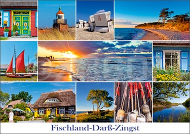 Postkarte Halbinsel Fischland Darß Zingst 