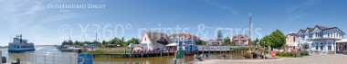 Panoramapostkarte Zingst - Hafen 