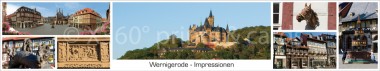 Panoramapostkarte Wernigerode Impressionen 