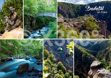 Postkarte Bodetal im Harz 