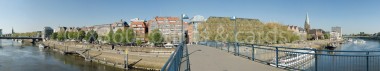 Panoramapostkarte Bremen Schlachte 