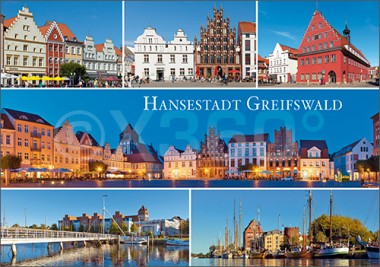 Postkarte Hansestadt Greifswald 