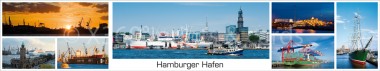 Panoramapostkarte Hamburger Hafen 