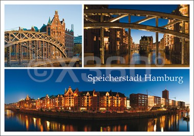 Postkarte Speicherstadt Hamburg 