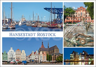 Postkarte Hansestadt Rostock 