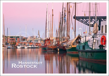 Postkarte Hansestadt Rostock Hafen 