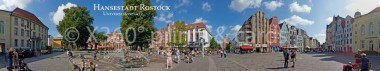 Panoramapostkarte Rostock Universitätsplatz 