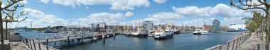 Panoramapostkarte Kiel Hafenpanorama 