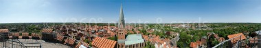 Panoramapostkarte Lüneburg Innenstadtpanorama 