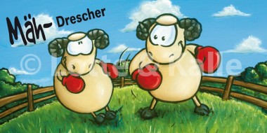 XL-Postkarte Lotte & Kalle Mäh-Drescher 