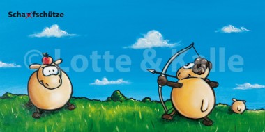 XL-Postkarte Lotte & Kalle Scha(r)fschütze 