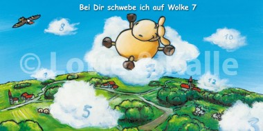 XL-Postkarte Lotte & Kalle auf Wolke 7 