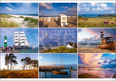 Postkarte Küstenlandschaft 