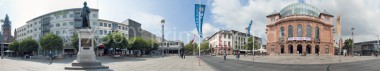 Panoramapostkarte Mainz Gutenbergplatz 