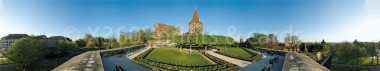 Panoramapostkarte Nürnberg Burggarten 