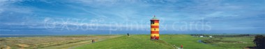 Panoramapostkarte Leuchtturm Pilsum 