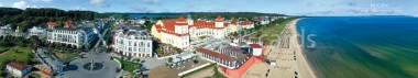 Panoramapostkarte Rügen Binz 