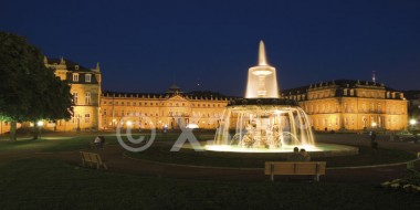 XL-Postkarte Stuttgart Schlossplatz 