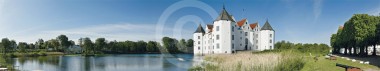 Panoramapostkarte Glücksburg Schloss 