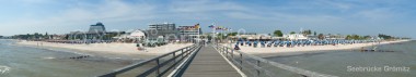 Panoramapostkarte Grömitz Strandpromenade 