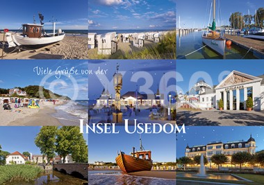 Postkarte Insel Usedom 