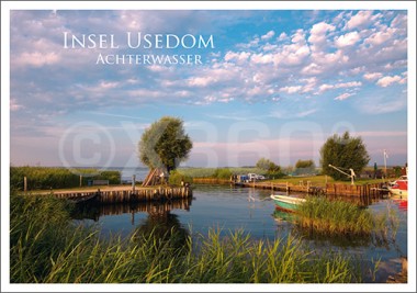 Postkarte Insel Usedom Achterwasser 