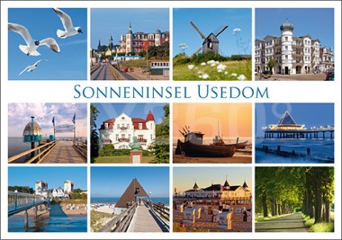 Postkarte Sonneninsel Usedom 