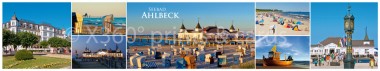 Panoramapostkarte Ahlbeck Impressionen 