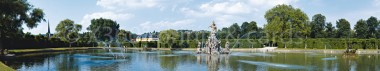 Panoramapostkarte Würzburg Schloss Veitshöchheim 