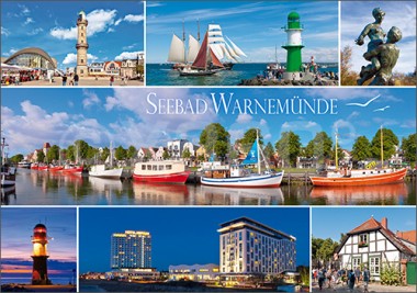 Postkarte Seebad Warnemünde 