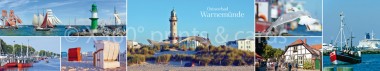 Panoramapostkarte Warnemünde Impressionen 