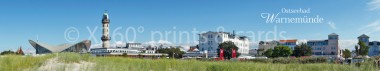 Panoramapostkarte Warnemünde Ostseebad 