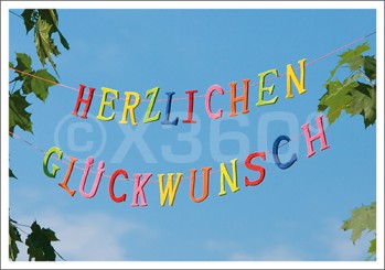 Postkarte Herzlichen Glückwunsch 