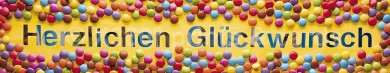 Panoramapostkarte Herzlichen Glückwunsch (Linsen) 