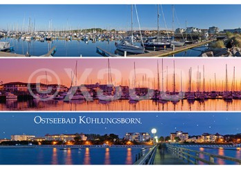 Postkarte Kühlungsborn 3 Panoramen 