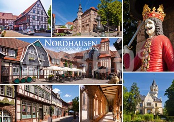 Postkarte Nordhausen Rolandstadt am Harz 