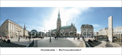 XL-Postkarte HH Rathausmarkt 