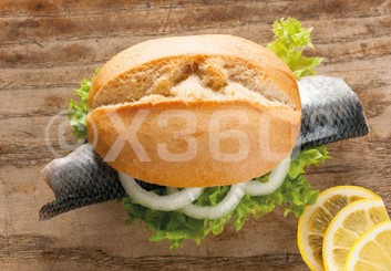 Kühlschrankmagnet Fischbrötchen 