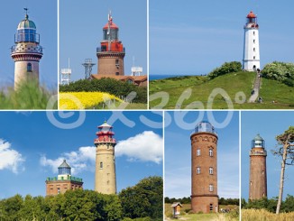 Metallmagnet Leuchttürme Ostsee 