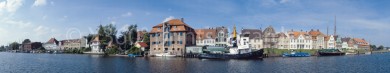 Panoramapostkarte Glückstadt Hafen 