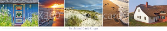 Panoramapostkarte Fischland - Darß - Zingst 