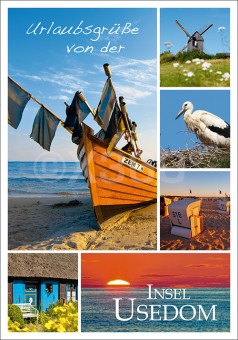 Postkarte Urlaubsgrüße von der Insel Usedom 