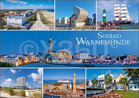 Postkarte Warnemünde Mischkarte 