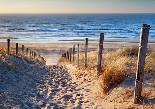 3D-Postkarte Stranddurchgang 