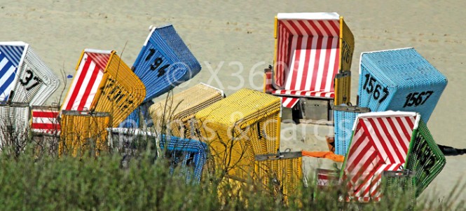 XL-Postkarte Strandkörbe 