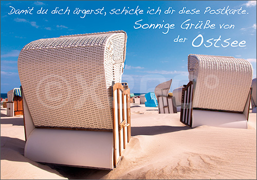 Postkarte Sonnige Grüße von der Ostsee 