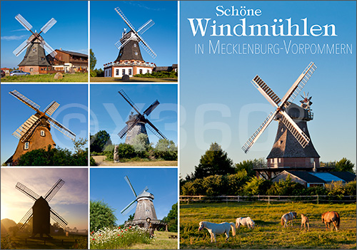 Postkarte Windmühle 