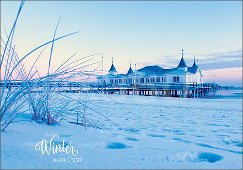Postkarte Winter an der Ostsee 