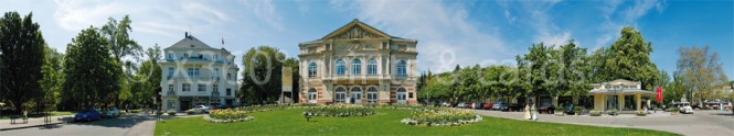 Panoramapostkarte Baden-Baden Theater 